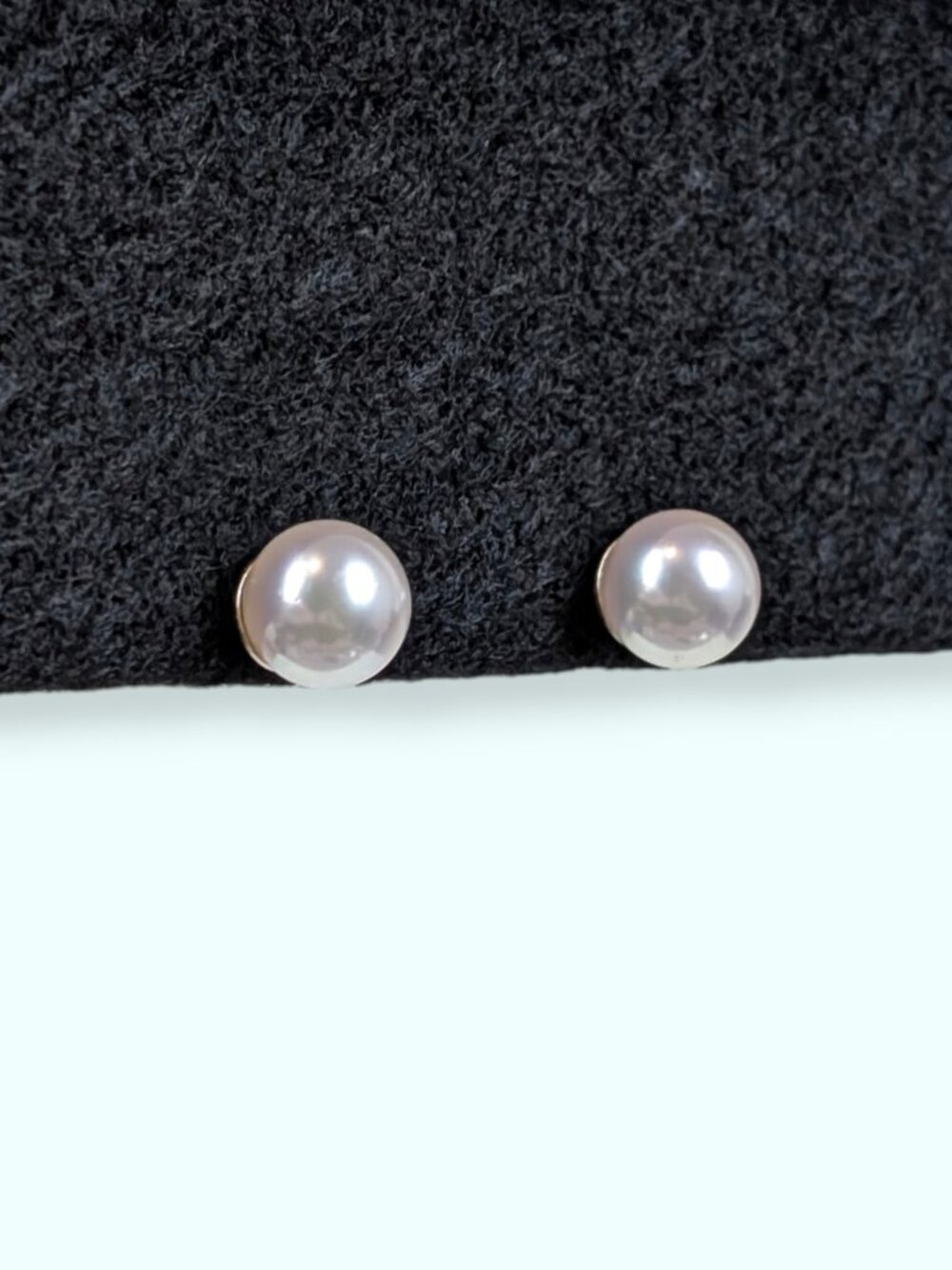 Sterling Silver Lustrous Faux Pearl Stud Earrings